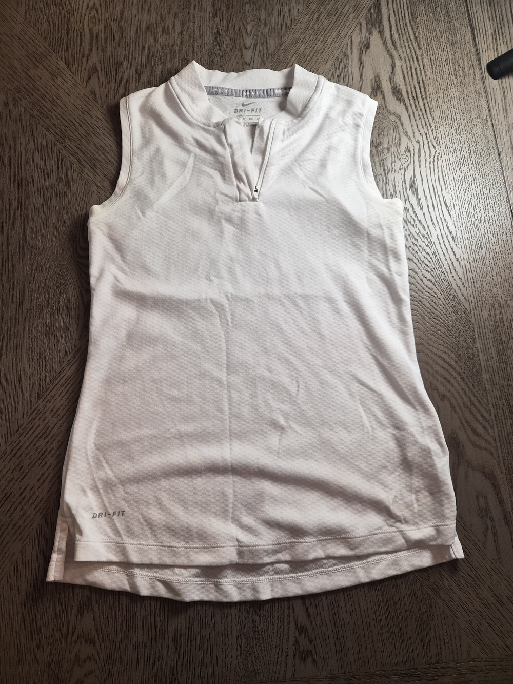 Nike White Sleeveless Dri-FIT Tank Top